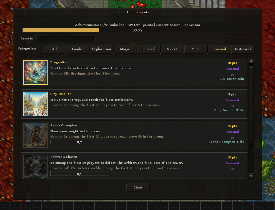 Achievements